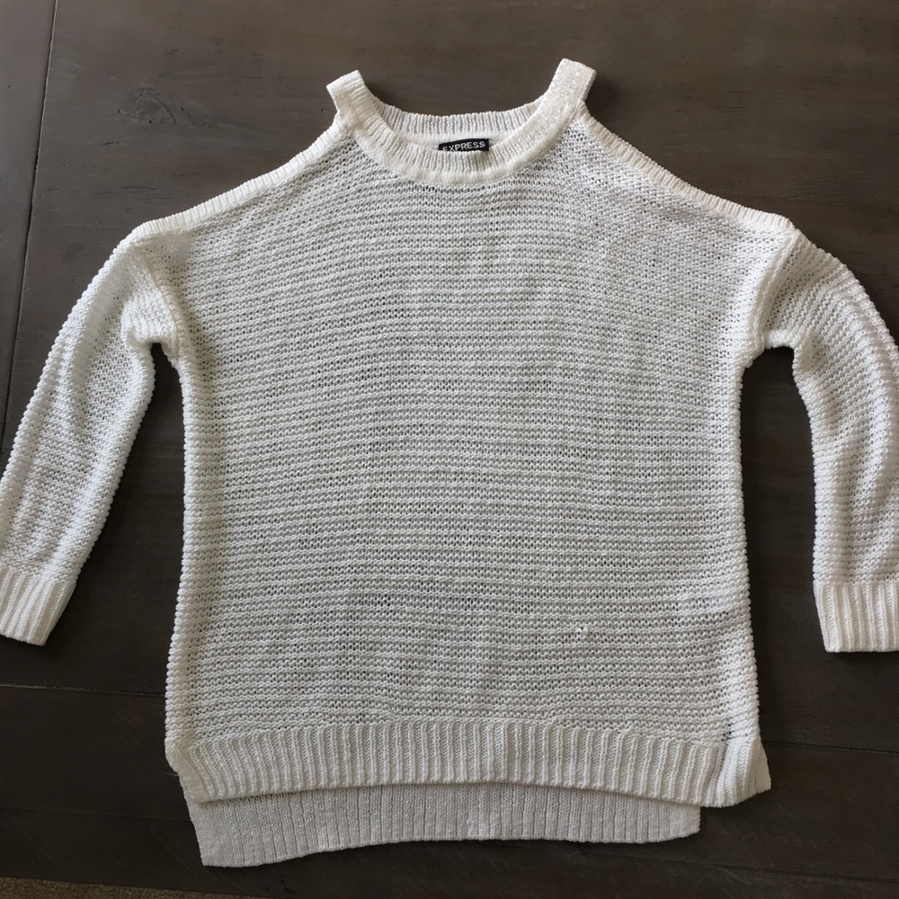 Express cold shoulder sweater